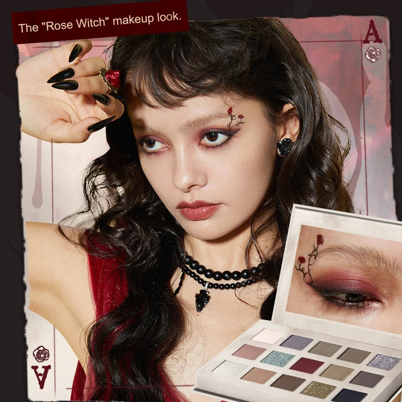 Judydoll Halloween Limited Fifteen-Color Eyeshadow Palette Daily Light Makeup Rose Matte Color Earth Color