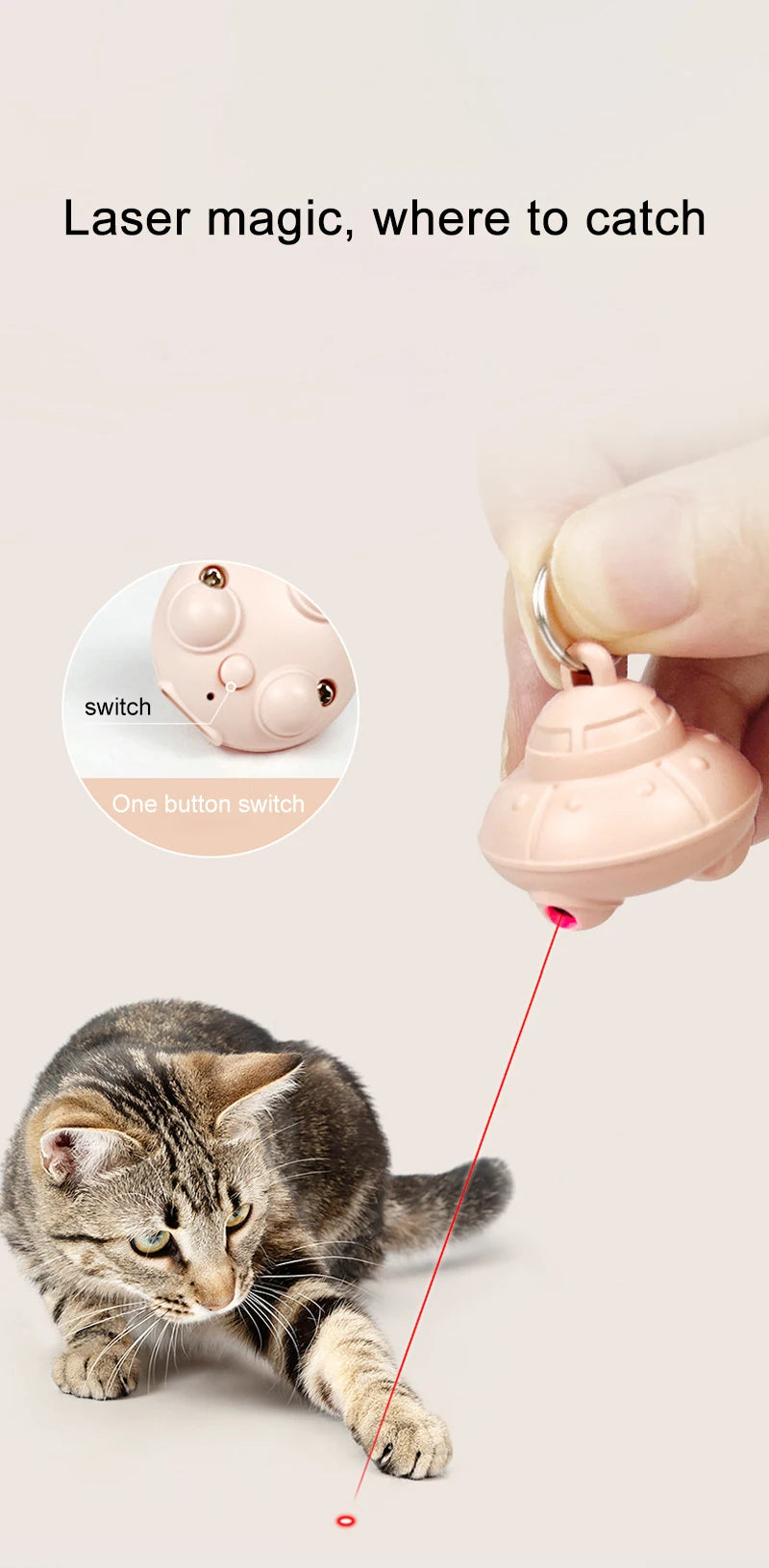 Cat Laser Toy Pointer Cat Collar Automatic Interactive Cat Toy for Kittens Dogs Game USB Charging Electric Training Pet Items