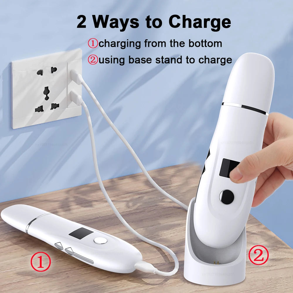 Ultrasonic Skin Scrubber Peeling Blackhead Remover Facial Spatula Deep Face Cleaning Pore Cleaner Facial Shovel Cleanser