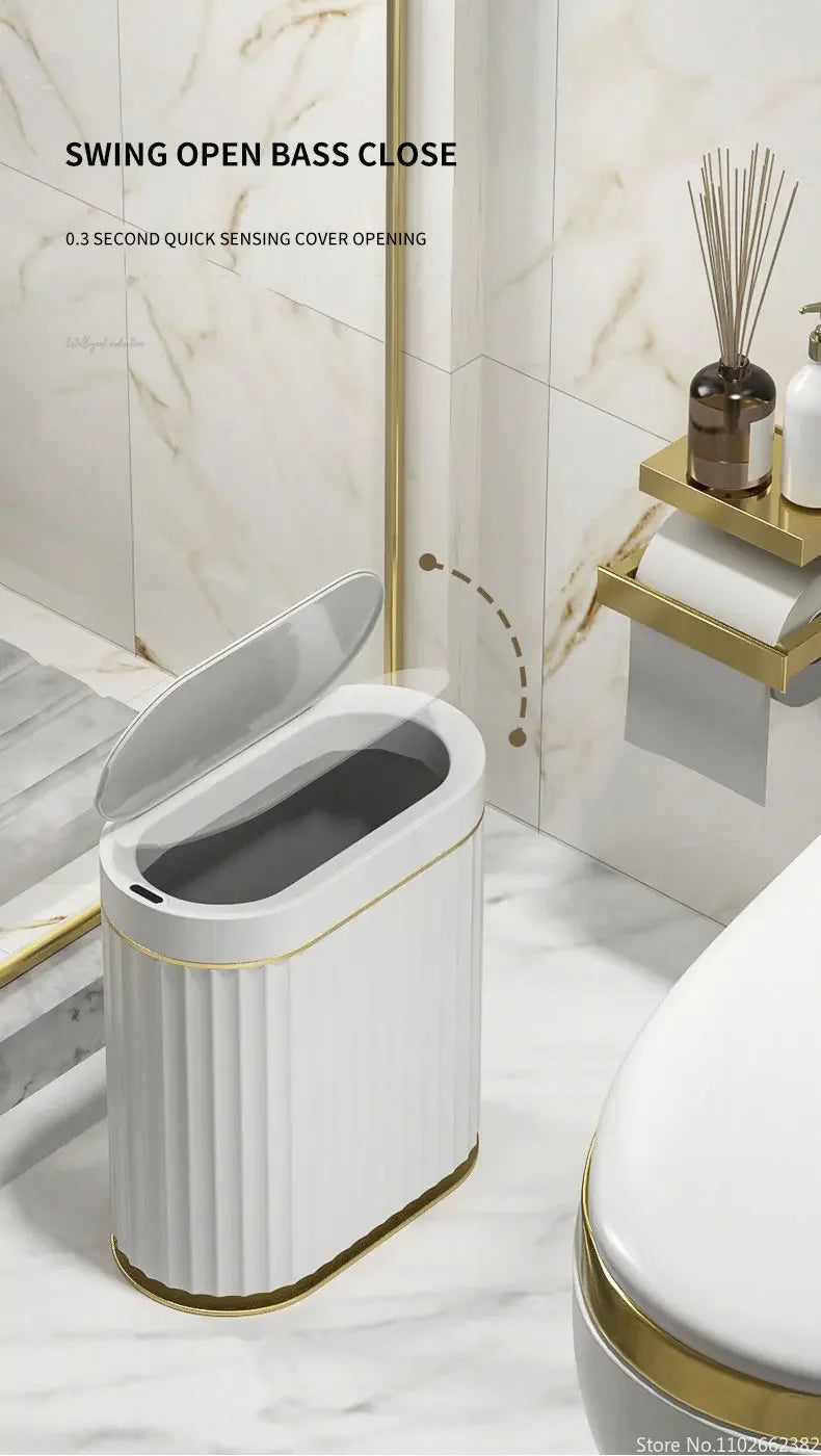 Electronic Automatic Smart Sensor Garbage Bin Household 7L/9L Smart Trash Can Toilet Waste Garbage Can for Kitchen Bathroom