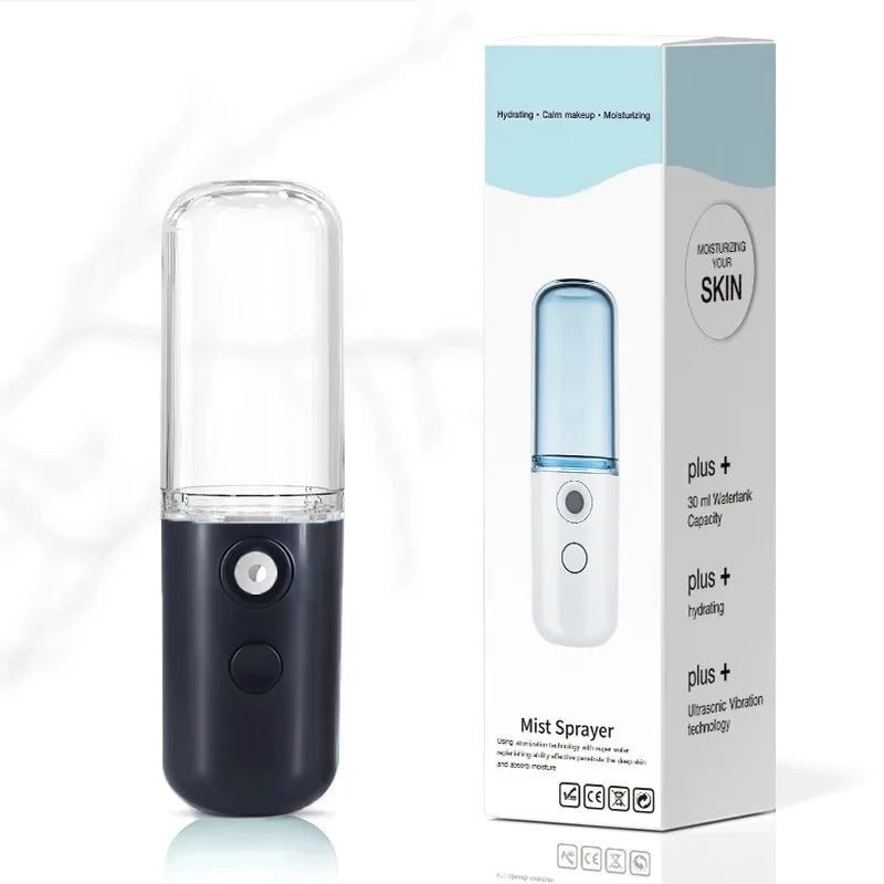 50ML Enlarged Water Tank Mini Humidifier Portable Cool Mist Maker Facial Steamer Nano Facial Sprayer For Face Care