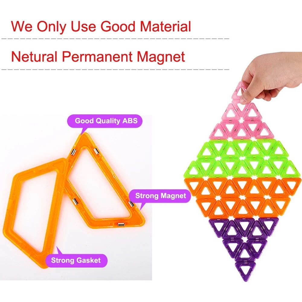 110-184pcs Mini Size Magnetic Constructor Designer Set Magnetic Building Blocks Magnet Bircks Educational Toys For Children Gift