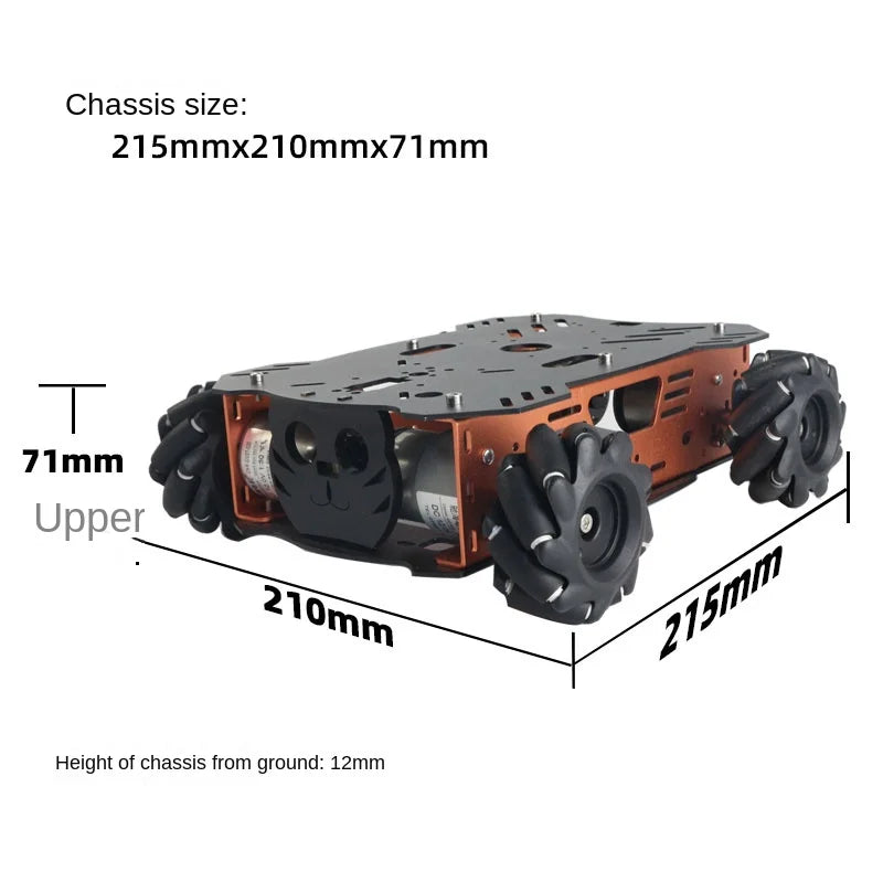 10-25Kg Load RC Tank Metal Mecanum Wheel Robot Car for Arduino Robot DIY Kit with 12V Encoder Motor Ps2 UNO Programmable Robot