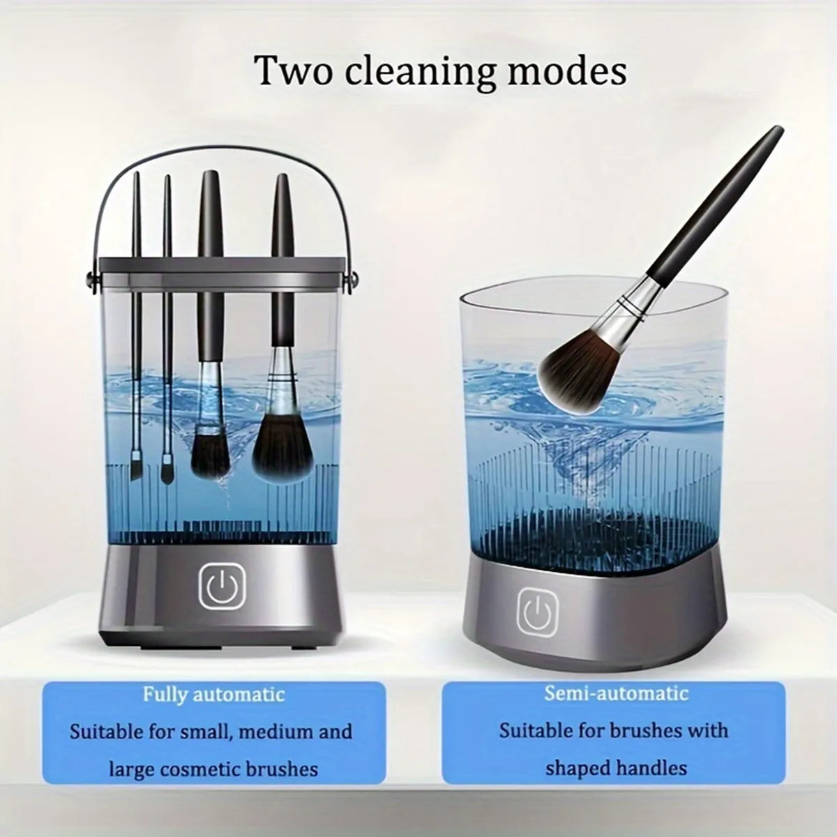 Automatic Electric Makeup Brush Cleaner Rechargeable 3 In 1 Type C-Charging Cosmetic Brush Washing Drying Washing Tools Machine