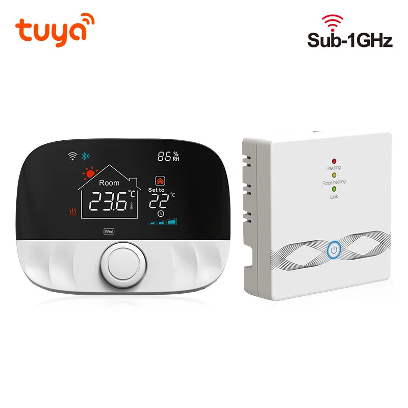 Tuya Smart Home Wifi Wireless Thermostat RF Battery Gas Boiler Water Heating Digital Temperature Controller Alexa Google Home