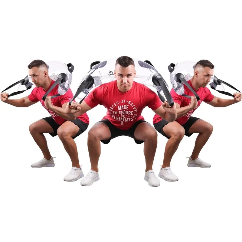 Muscle Training Aqua Bags, Weightlifting Bag Weight 15kg,Water Filled Weightlifting Fitness Bag 4 Handles,Home Gym Accessories