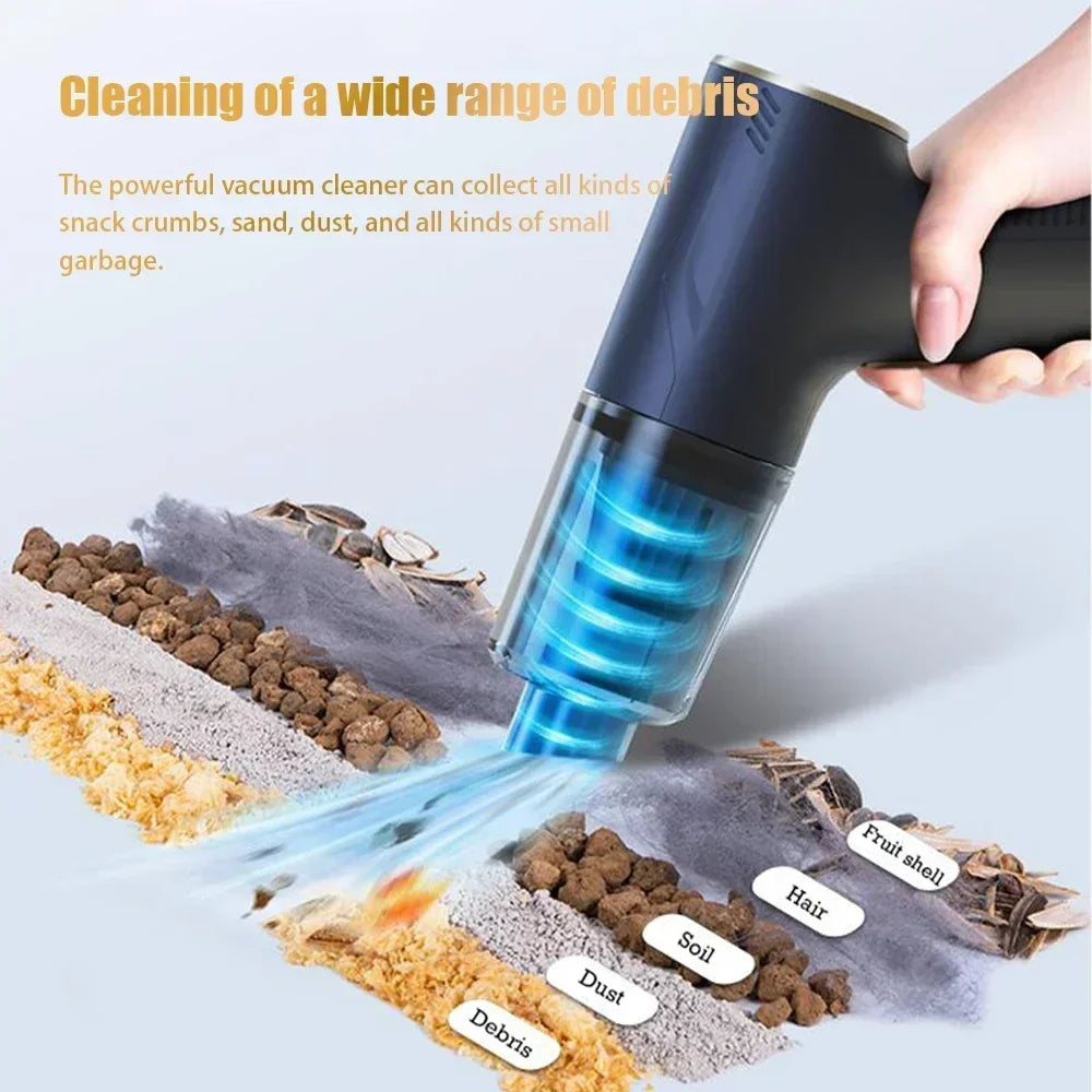 CENRR Mini Car Vacuum Cleaner Cordless Powerful Wireless Car Cleaner HandHeld Portable Vacuum Cleaner for CarCleaning Machine