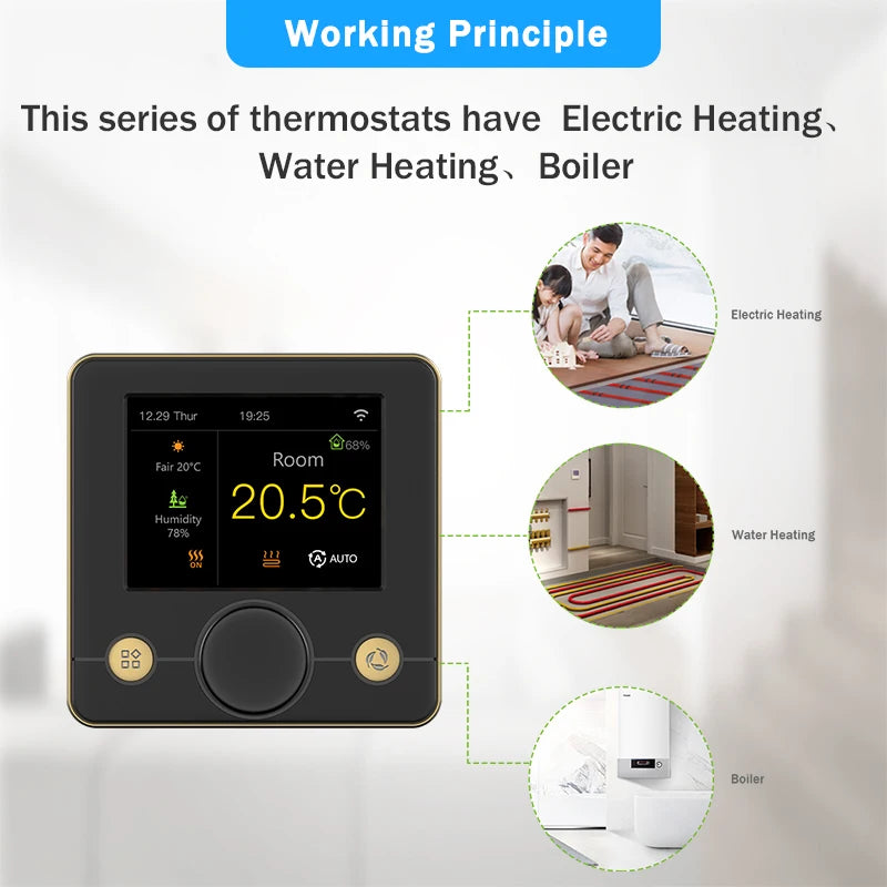 Tuya Smart Home Wifi Thermostat Floor Heating Thermostat Wifi Tuya Floor Heating Controller 220V Alexa Google Assistant Home