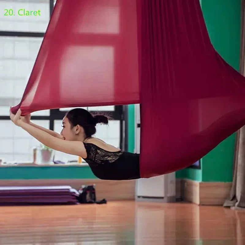 6m Aerial Yoga Hammock Fabric Aerial silks Yoga Swing Fitness Stretch Belt For GYM Indoor Yoga Studio