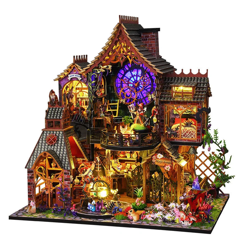 DIY Big Doll House Wooden Miniature Furniture Dollhouse Handmade home Model Assembly Toys for Children Girls Birthday Gifts 2014