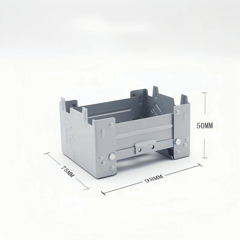 Outdoors Portable Solid Alcohol Fuel Folding Furnace Mini Picnic Burner Galvanized Iron Camping Stove Cooking Camping Equipment