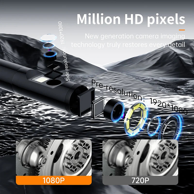 Industrial WIFI Endoscope HD 1080P Dual Lens Camera 5.5MM Car Inspection Borescope IP67 Waterproof for Vehicle Engine