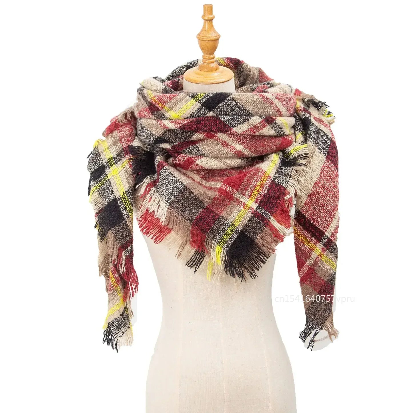 Newest Designer Scarf women luxury Plaid Scarves Shawls Brand Knitted Cashmere Bufandas Invierno Mujer Fashion Bandana Wrap