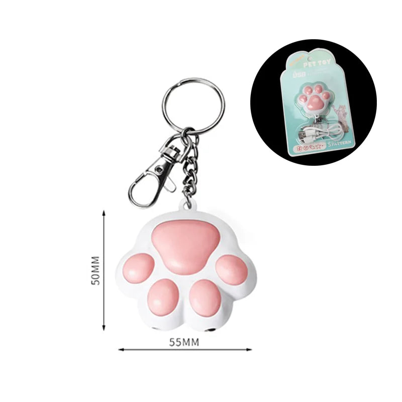 LED Cute Laser Transform Pattern Pet Cat Toys USB Rechargeable Toy Interactive Bright Animation Pointer Light Pen Training Toys