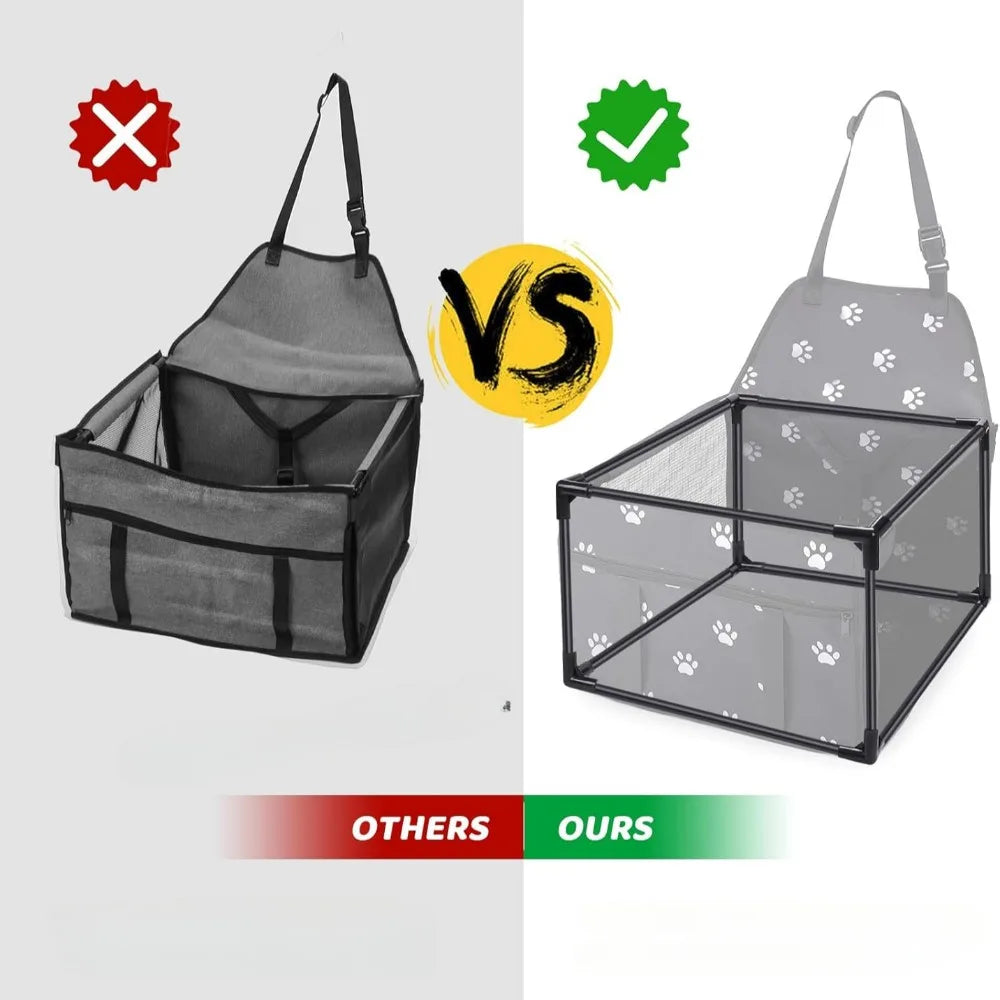 Dog Car Seats for Small and Medium Dogs,Portable Puppy,Pet Car Booster Seat with Mesh Window for Pet Up to 20 lbs