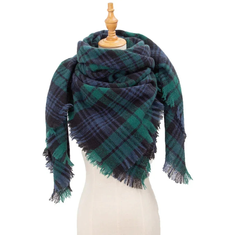 Newest Designer Scarf women luxury Plaid Scarves Shawls Brand Knitted Cashmere Bufandas Invierno Mujer Fashion Bandana Wrap