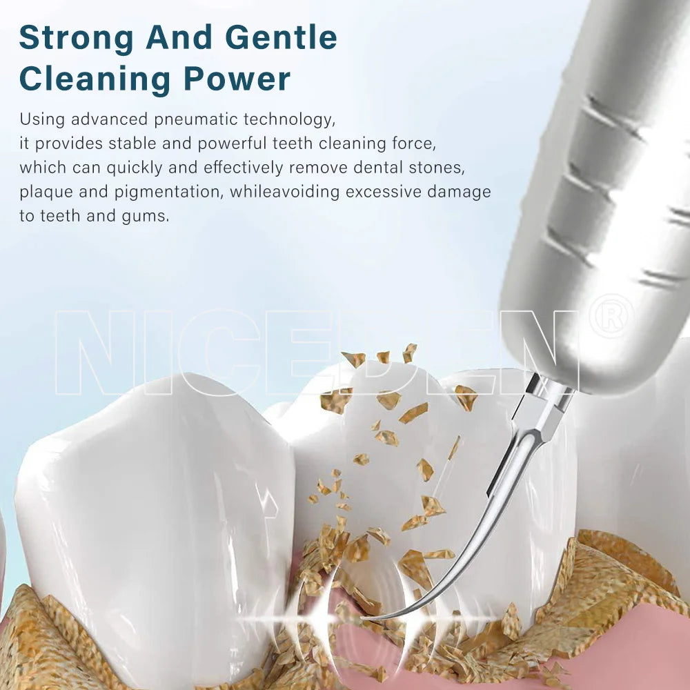 Dental Ultrasonic Air Scaler with 3 Tips Tooth Calculus Remover Cleaning Tool Handpiece Whiten 2Holes/4 Holes Tooth Cleaner