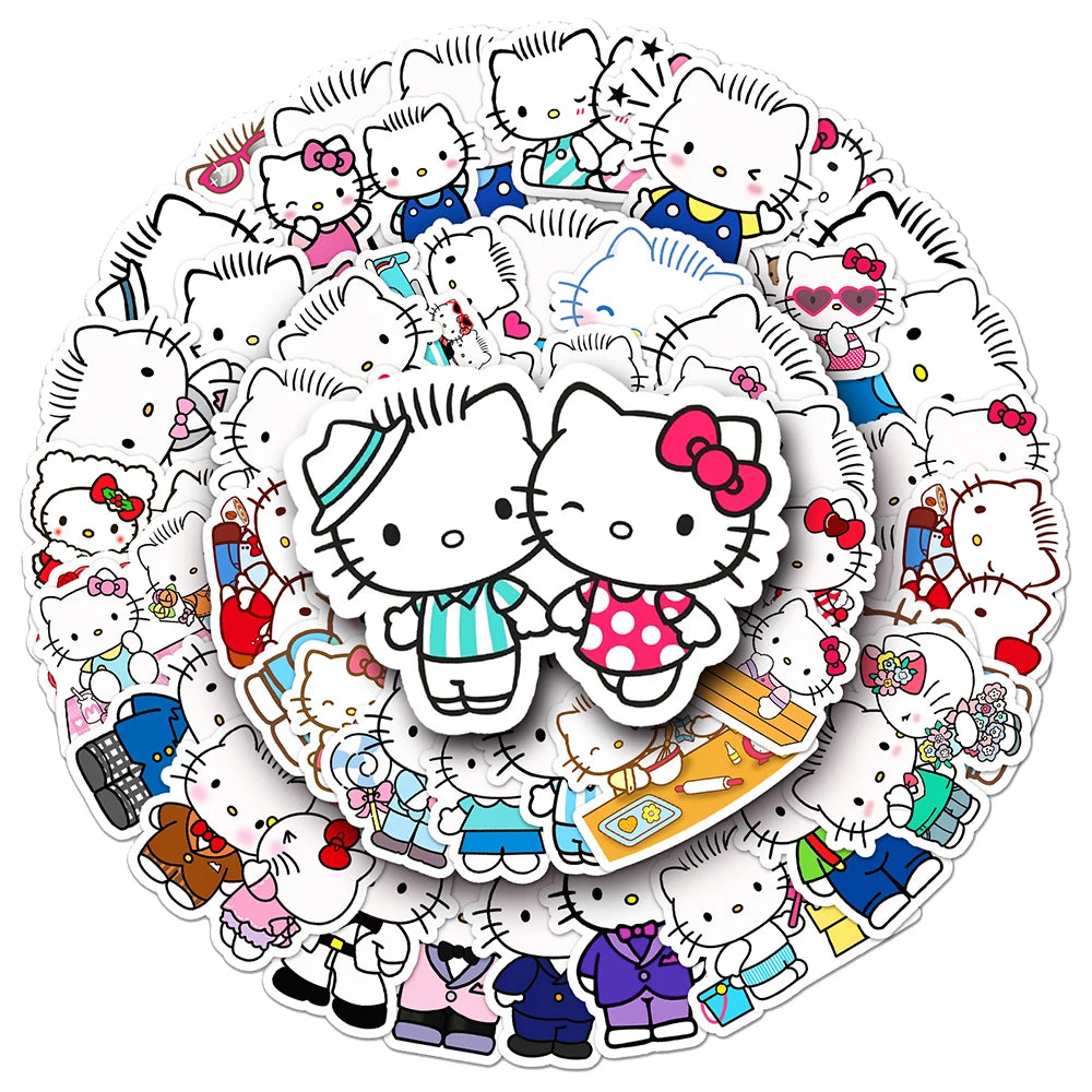 10/30/50pcs Cute Hello Kitty Dear Daniel Star Stickers Kawaii Sanrio Cartoon Sticker Phone Luggage Guitar Anime Graffiti Decals