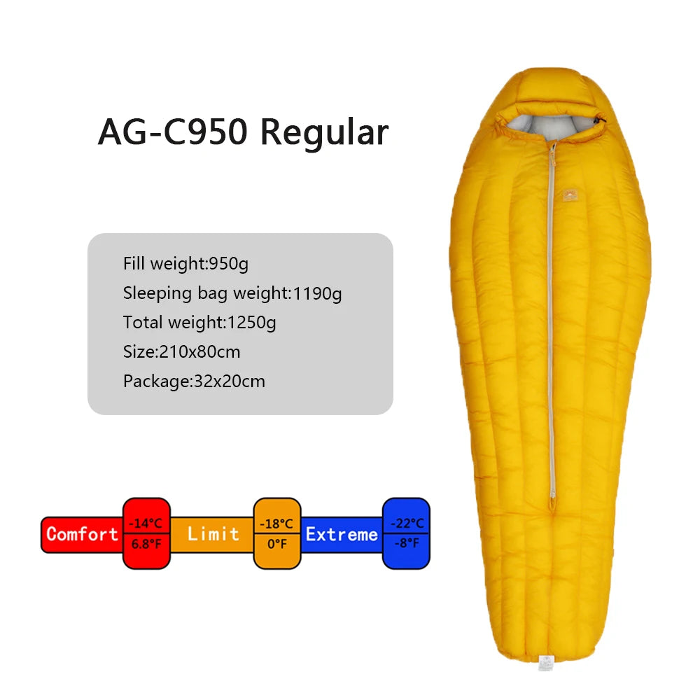 10D/7D Ultralight Down Sleeping Bag 800FP Dwon Outdoor Camping Hiking Sleeping Bags for Backpacking Adult Tourist