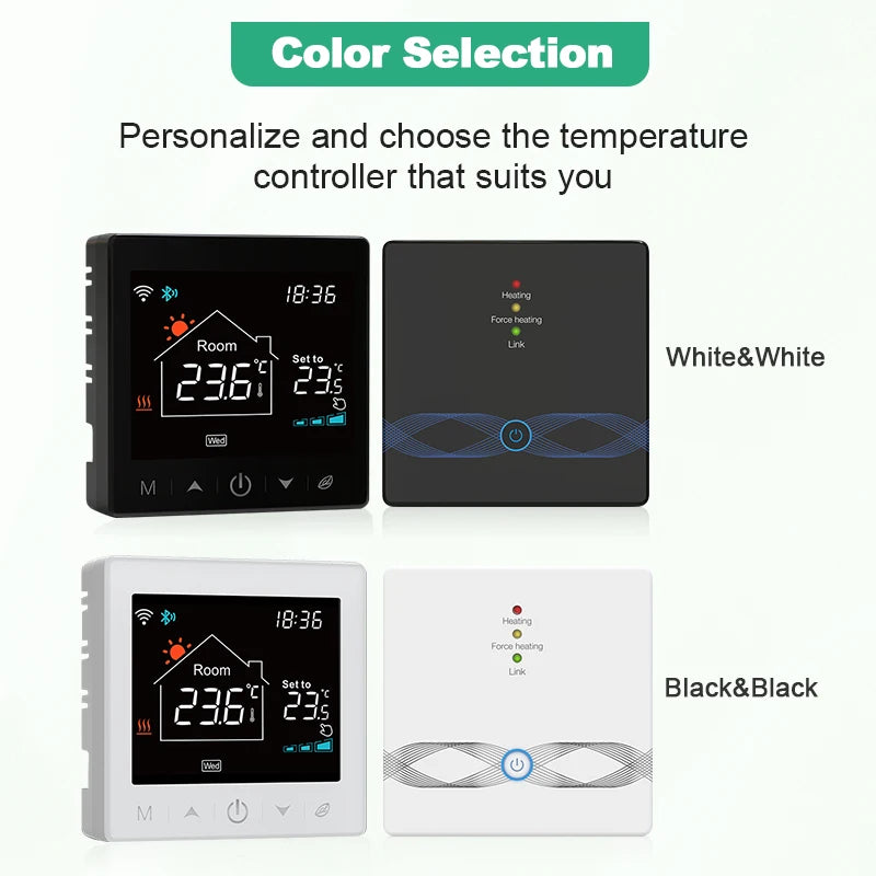 Tuya Smart Home Wifi Wireless Thermostat RF Battery Gas Boiler Water Heating Digital Temperature Controller Alexa Google Home
