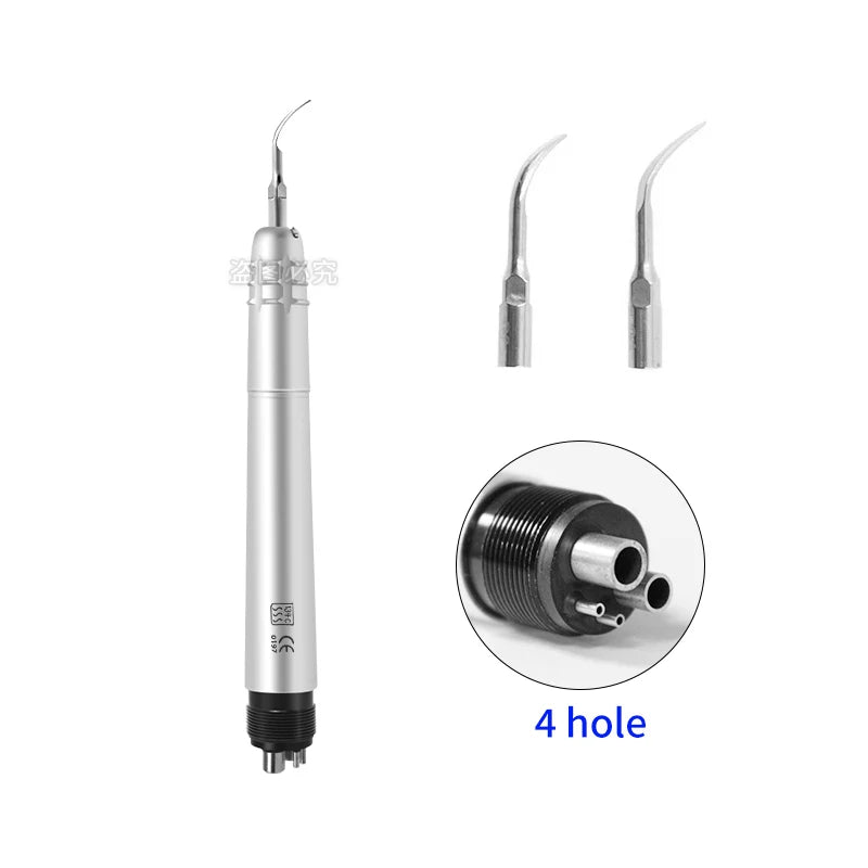 Dental Ultrasonic Air Scaler With 3 Tips Teeth Cleaning 2/4 Holes Handpiece Dental Teeth Whitening Cleaner Dentist Lab Clinic