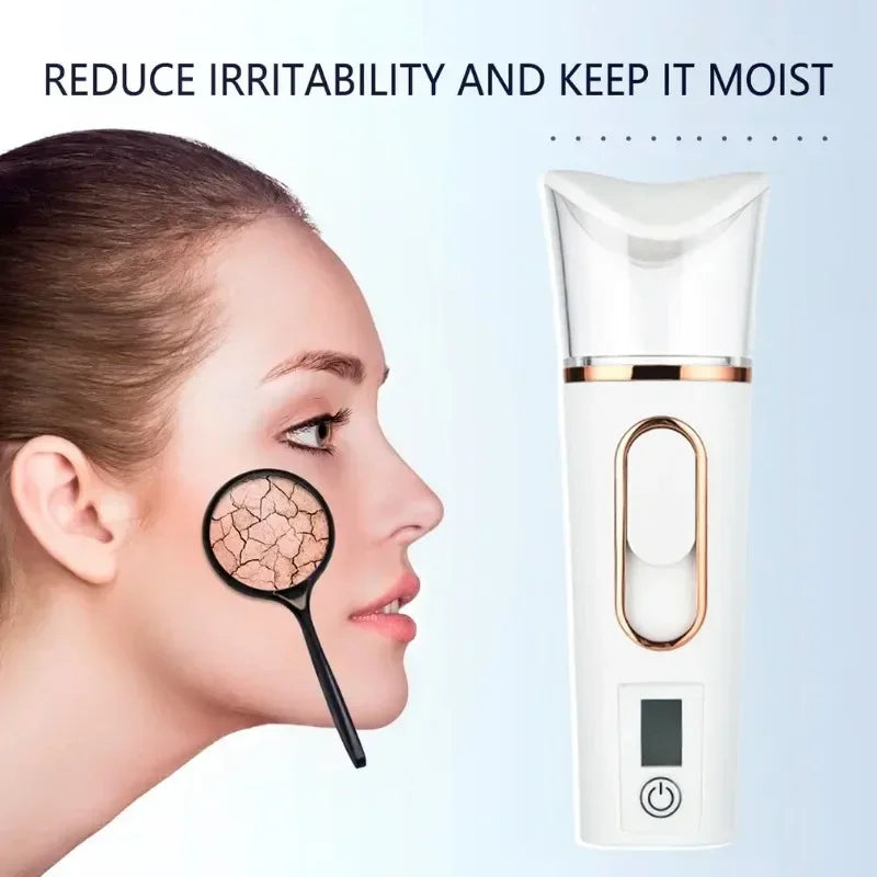 Nano Facial Sprayer Mini Humidifier Portable Wireless Cool Mist Maker Fogger Hydration Humidifier Skin Care UsB Rechargeable Spa