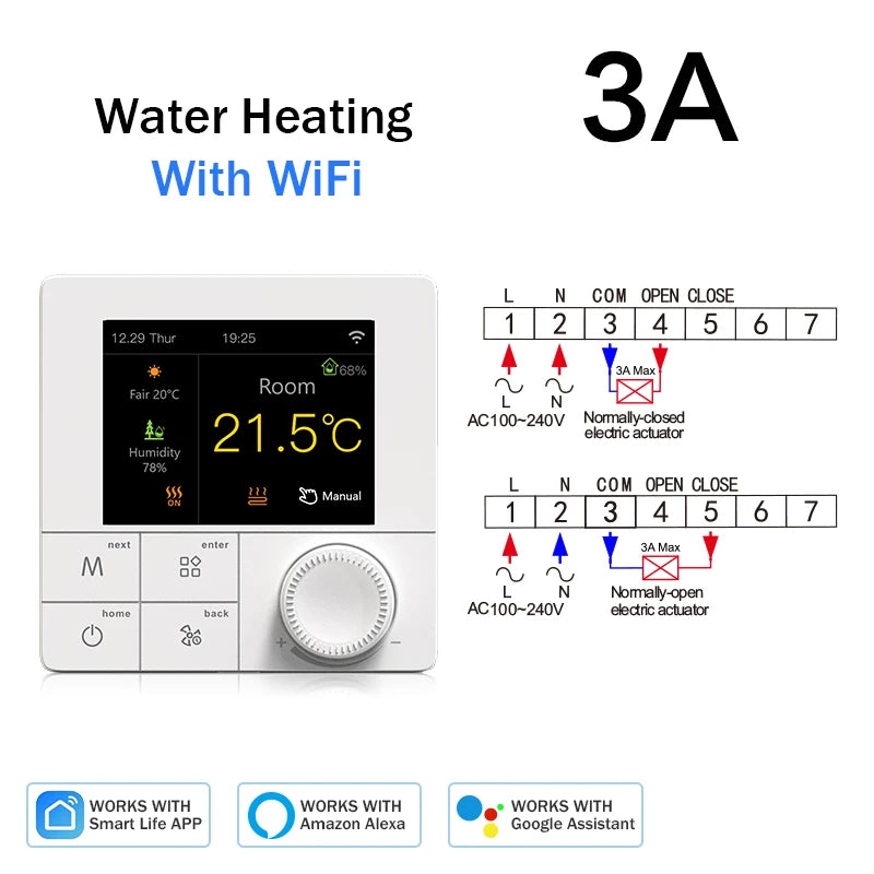 Tuya Wifi Heating Thermostat Smart Thermostat Gas Boiler UnderFloor Heating Digital Temperature Controller Alexa Google Home