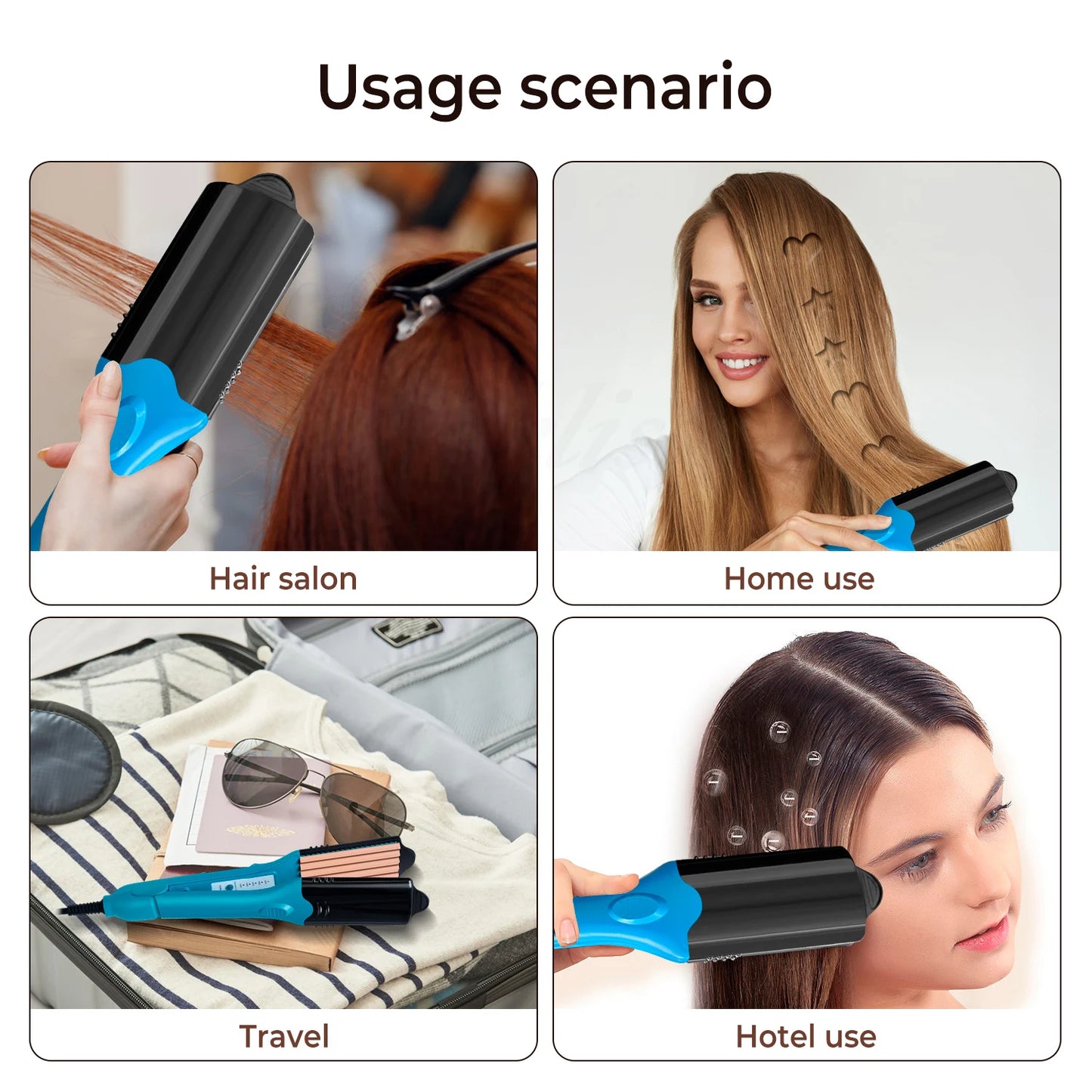Hair Straightener 3D Image Hair Imprinting Iron with 5 Different Plates 3D Embossing Iron Straightener Electric Hair Crimper
