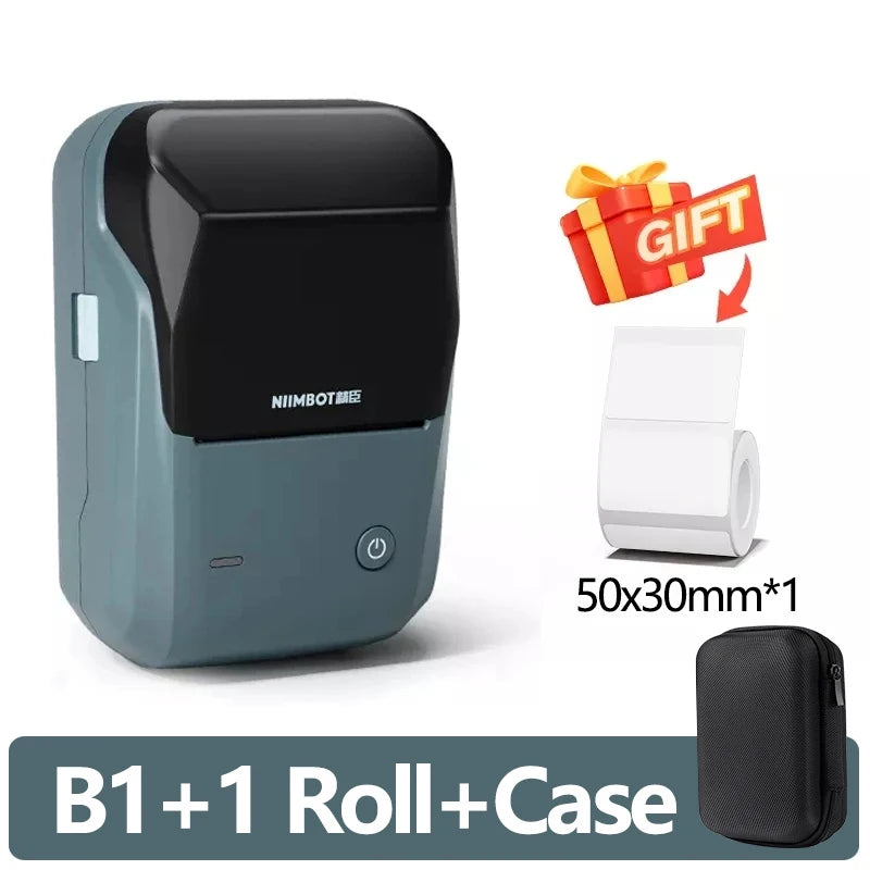 Mini Label Thermal Printer Niimbot B1 Portable Self-Adhesive Printer For Stickers Round Labels Rolls UV Tag Bluetooth Printer