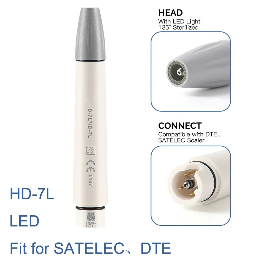 Dental Ultrasonic Piezo Scaler Handpiece Fit for SATELEC EMS Dental Ultrasonic Scaler 135° Sterilized Instrument Dentistry