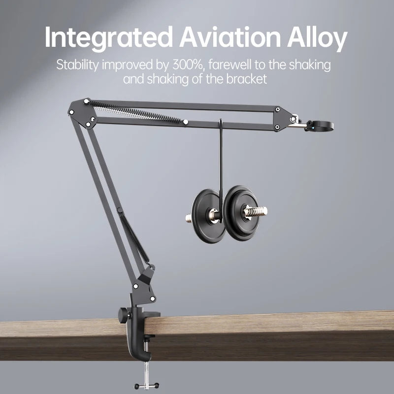RIEVBCAU Flexible Microscope Arm Stand,Adjustable Metal Bracket Coin Microscope Mount Compatible with DM4 DM7 DM9 MS1 MS3