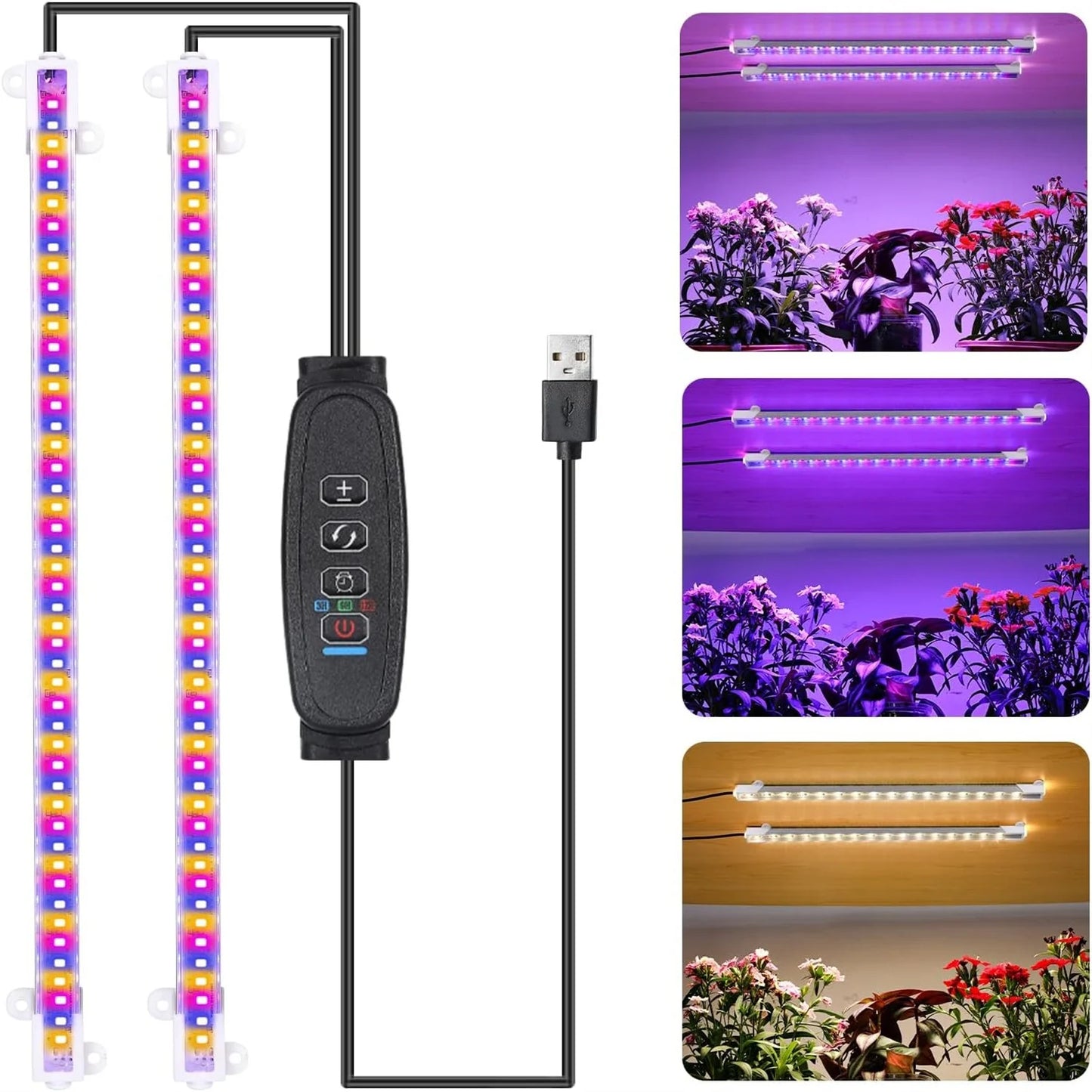 3 Colors Indoor Led Grow Light USB DC5V Timer Phyto Lamp For Plants Dimmable LED Lamp Phytolamps Full Spectrum Hydroponics