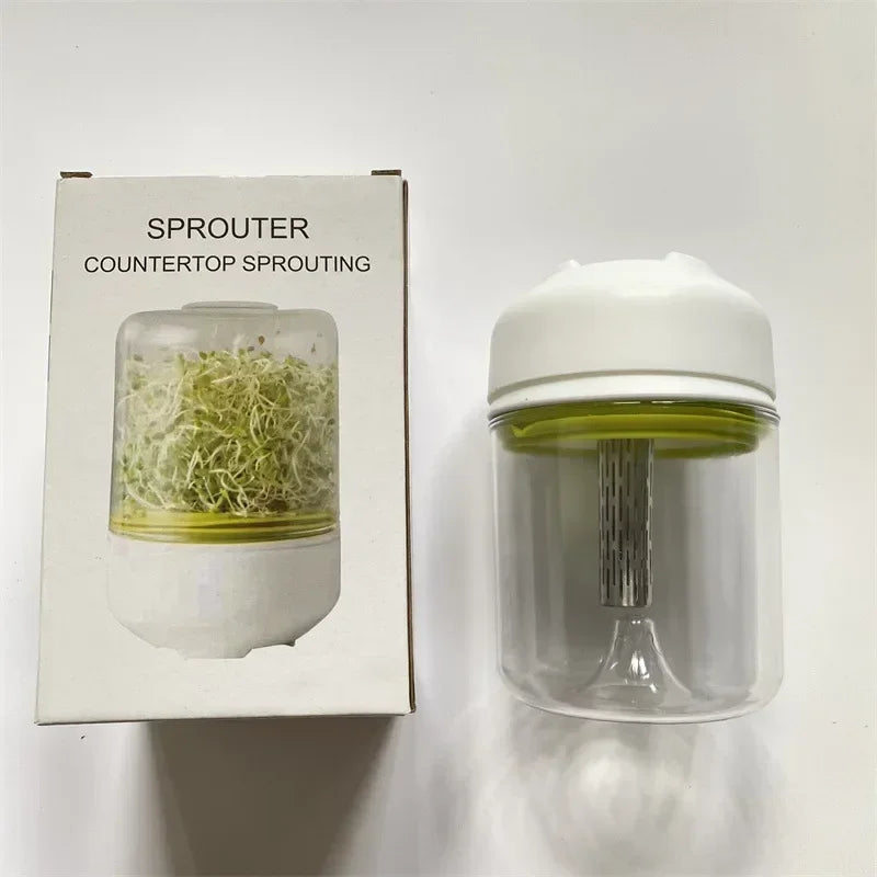 Countertop Sprouter Sprouts Growing Kit Reusable Household Kitchen Bean Plants Sprouting System Seeds Container Supplies