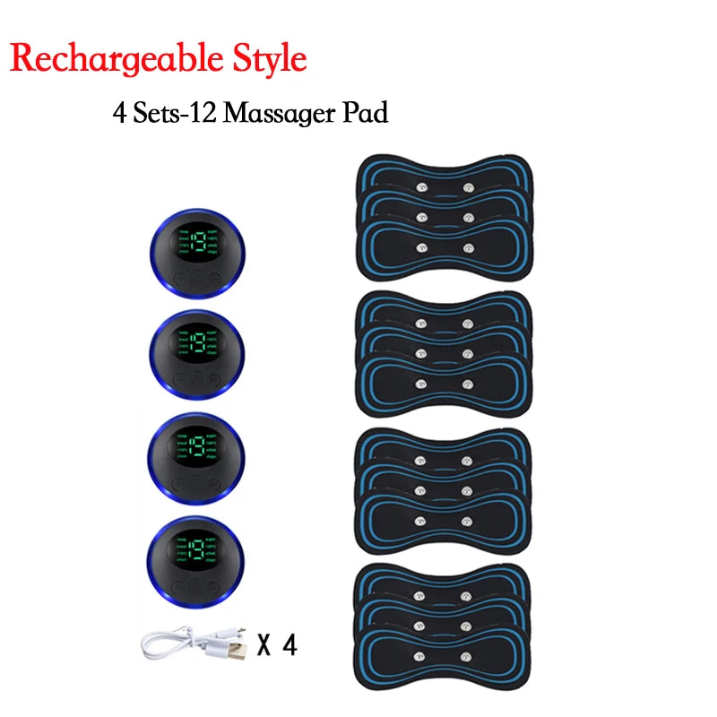 Smart Electric Neck Massager Portable Rechargeable EMS Cervical Vertebra Massage Patch For Muscle Relax Pain Relief Dropshipping