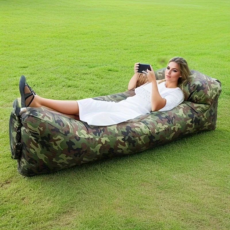 Outdoor Lazy Inflatable Sofa For Nap, Portable Air Mattress For Picnic, Camping Inflatable Mattress, Air Bed For Music Festival