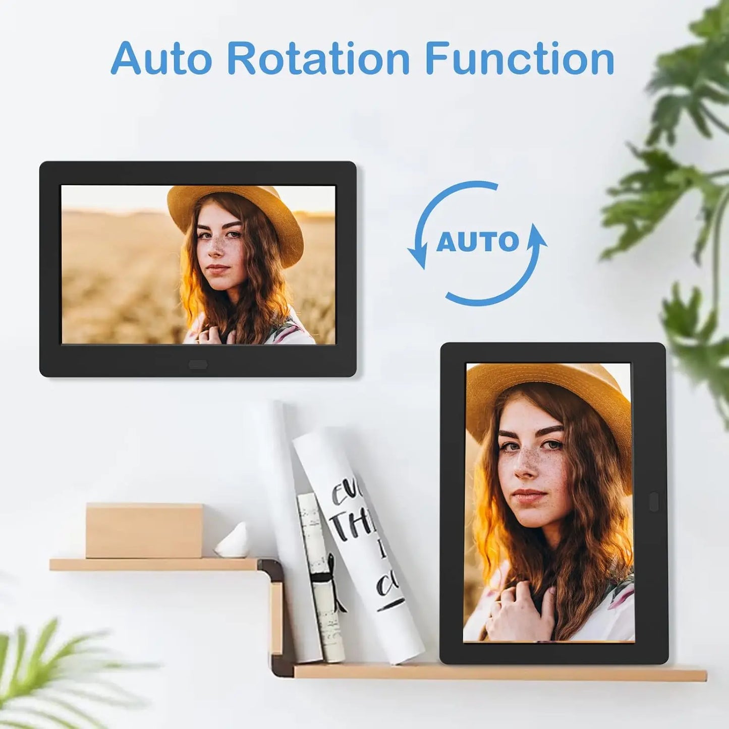10"Digital Picture Photo Frame IPS Full-View Screen Photo Album 1280*800 Clock Calendar Video Player good gift