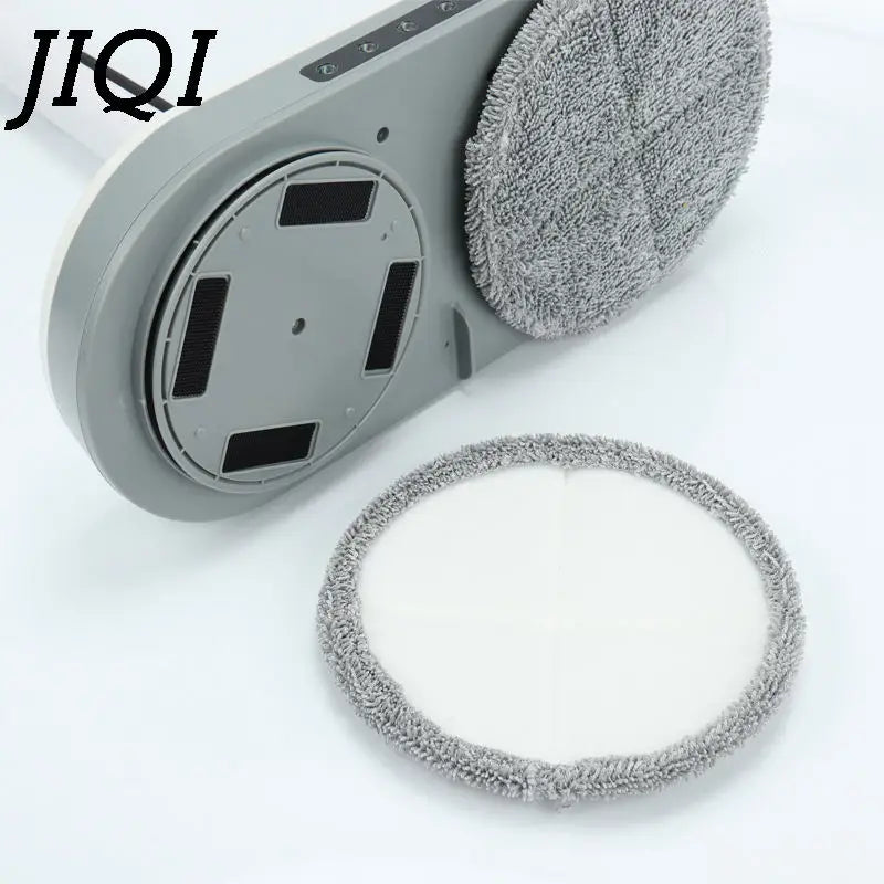 Rechargeable Cordless Electric Mop with LED light Dual-wheel High-speed Rotary Sweeper Automatic Water Spray Window Glass washer
