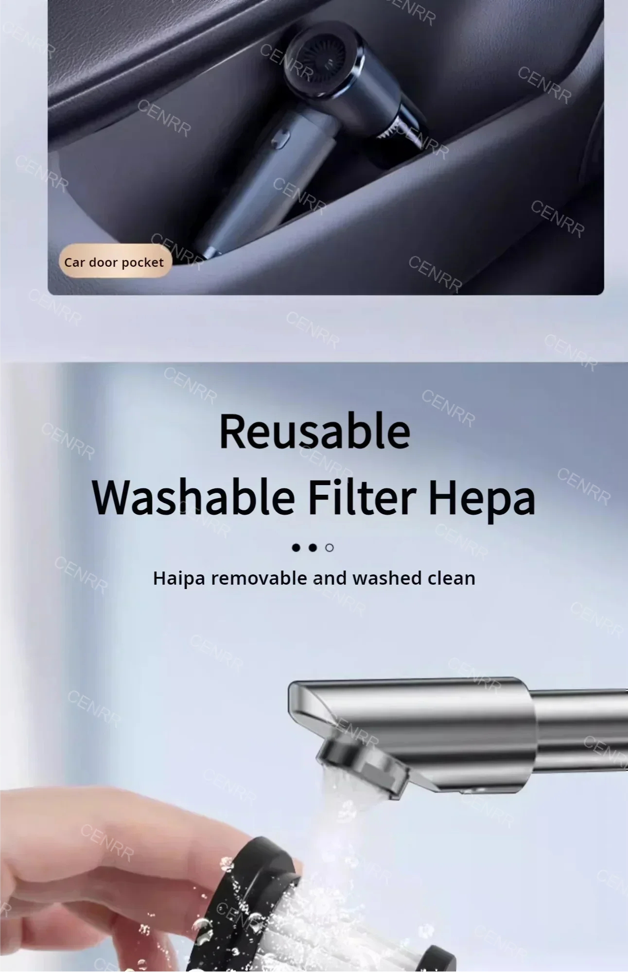 CENRR Car Vacuum Cleaner High Suction 210000PA Wireless Vacuum Cleaner Cordless Vacuum Cleaner High Pressure Cleaning Machine