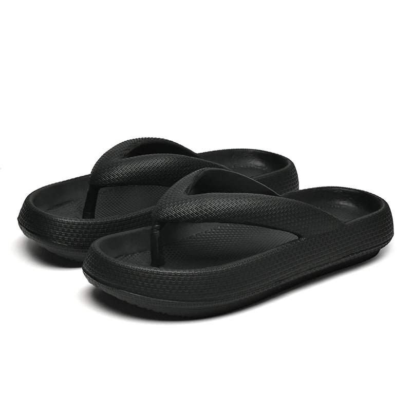 New Thick Sole Slippers Men EVA Flip Flops Summer Shoes 2024 Couple Slippers Big Size 47 Outdoor Beach Sandals for Men