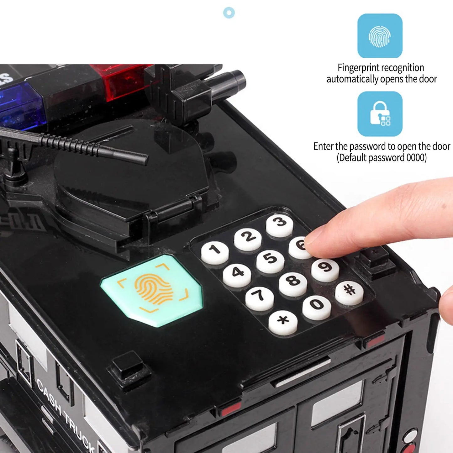 Cartoon Piggy Bank Toys Smart Music Password Banknote Car Coin Bank Figure Toy Pretend Play Saving Money Box Kids Police Cars