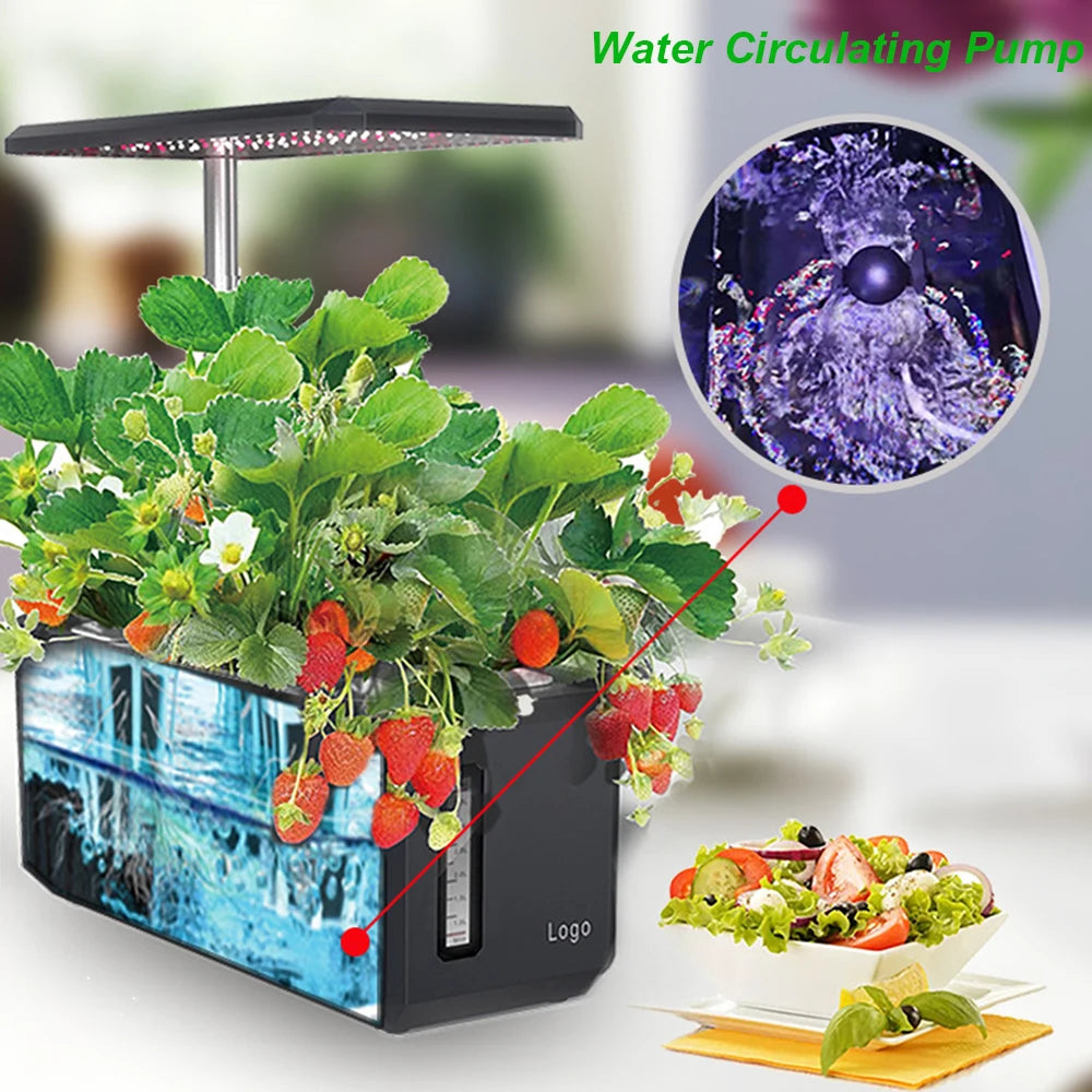 Hydroponics Growing System With Indoor Plant Full Spectrum Led Grow Light Non-toxic Soilless Smart Planting Indoor Garden