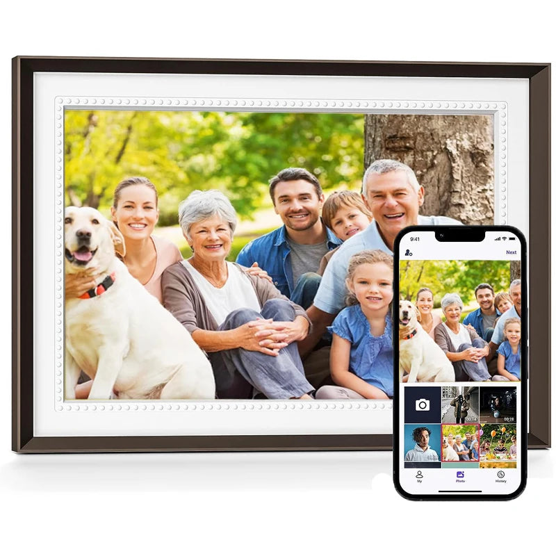 10.1-Inch WiFi Digital Photo Frame Cloud Digital Picture Frame 1280*800 TFT Touch Screen 32GB Storage Share Photo via APP