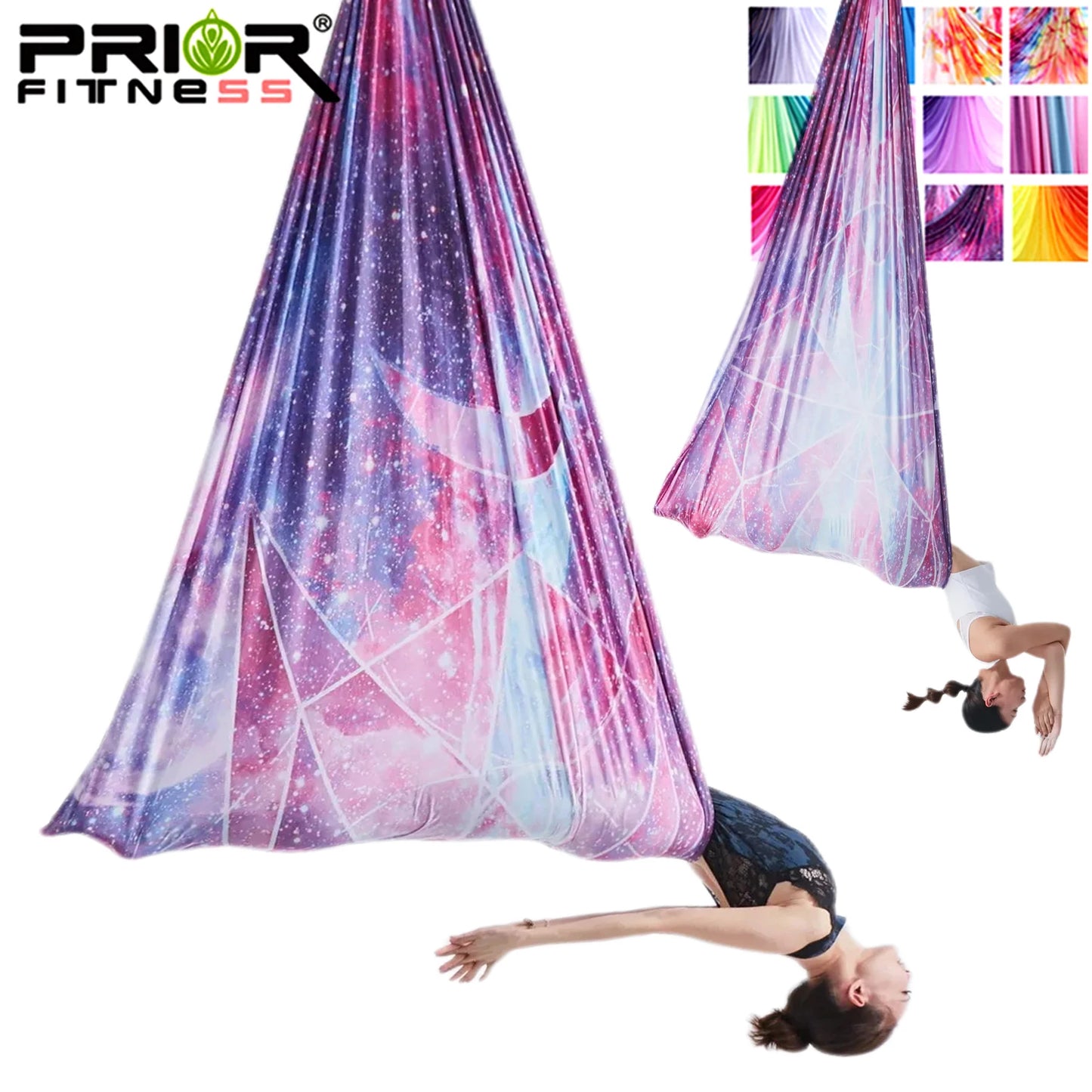 4m Aerial Yoga Hammock Fabric Ombre Aerial silks Gradient Color Yoga Fitness Stretch Belt For GYM Indoor Yoga Studio