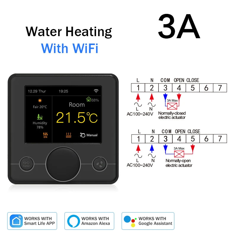 Tuya Smart Home Wifi Thermostat Floor Heating Thermostat Wifi Tuya Floor Heating Controller 220V Alexa Google Assistant Home