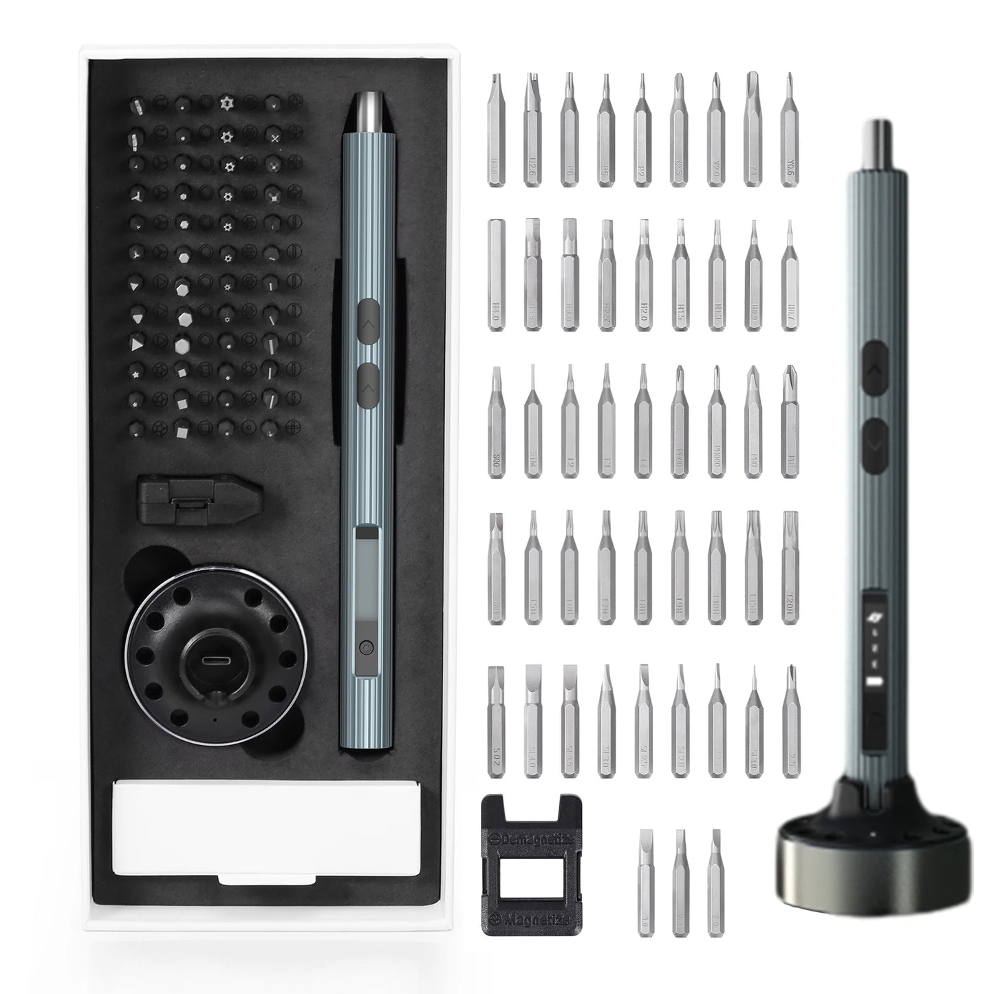 ORIA Precision Electric Screwdriver Set 52 in 1 Cordless Repair Tool with Charging Dock Screw Driver Set Bits for Phone Laptop