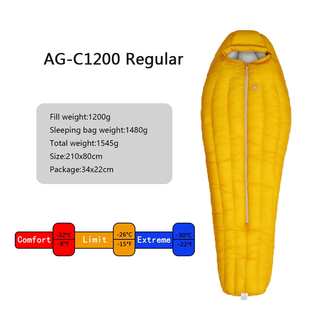 10D/7D Ultralight Down Sleeping Bag 800FP Dwon Outdoor Camping Hiking Sleeping Bags for Backpacking Adult Tourist