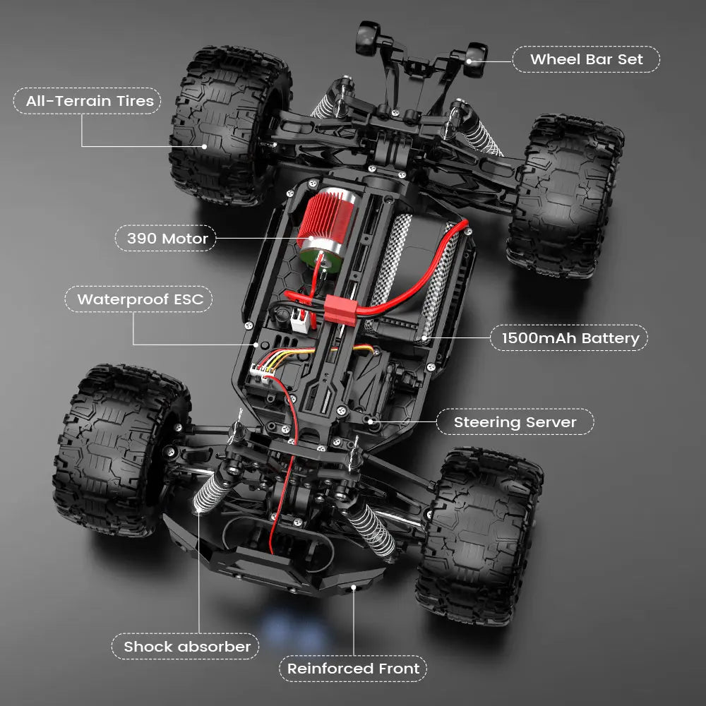 1:14 70KM/H Or 50KM/H 4WD RC Car With LED Remote Control Cars High Speed Drift Monster 4x4 Truck for Kids vs Wltoys 144001 Toys