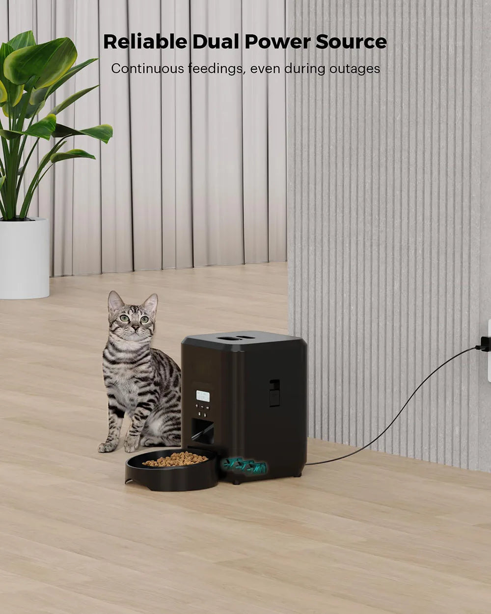 New 2L pet feeder, smart food dispenser for cats and dogs, regular and quantitative feeding of pets, scientific feeding supplies