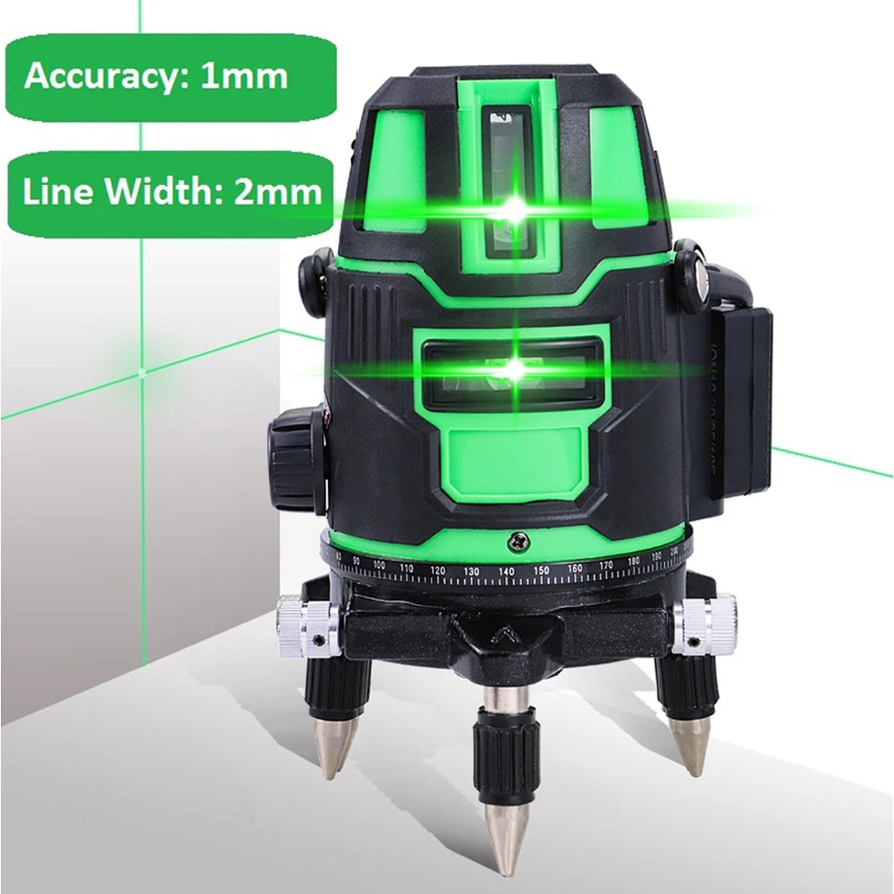 360° Laser Level with Tripod Self Leveling Cross Line Laser Green Horizontal Line for Construction Floor Tile