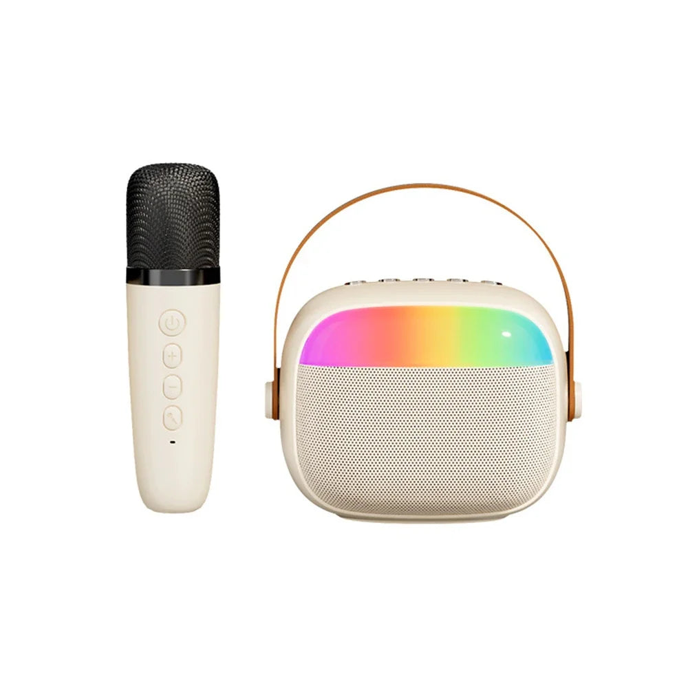 Portable Home Microphone And audio All-in-one Singing Karaoke With 2Mic Wireless Bluetooth Handheld Speaker Children's Gifts 